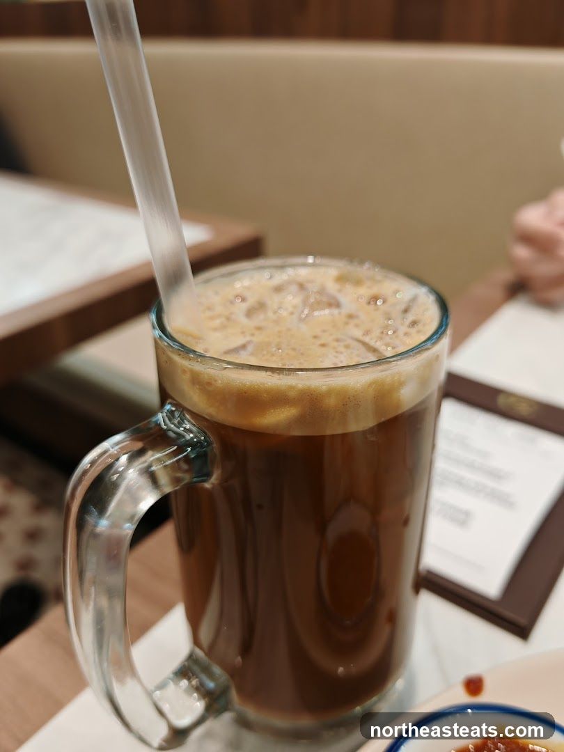 Iced Coffee in a Glass Mug