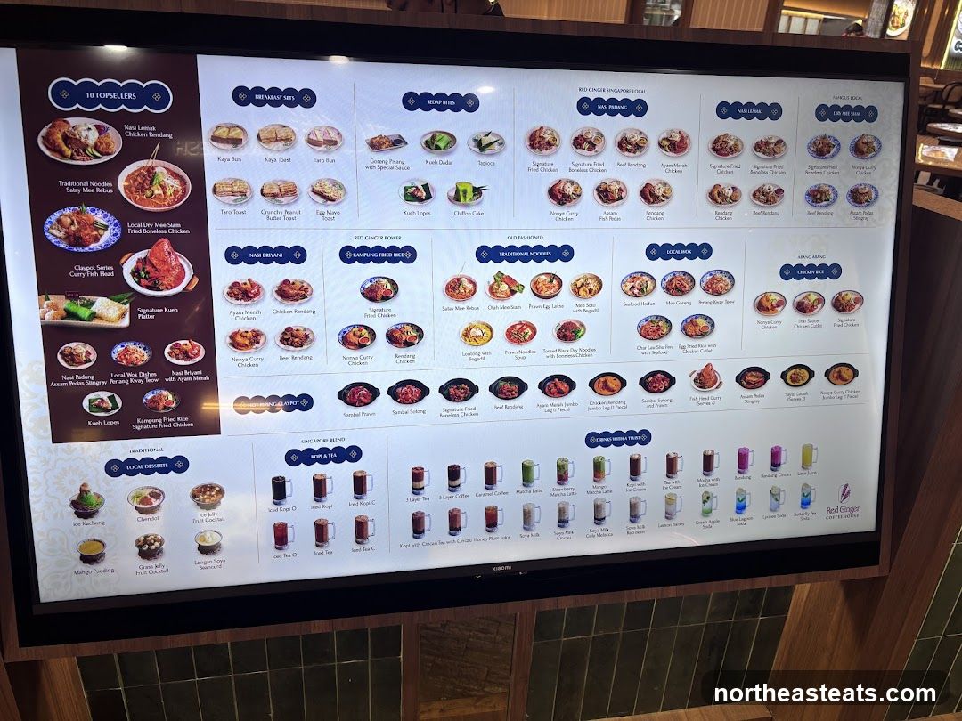 Red Ginger Menu