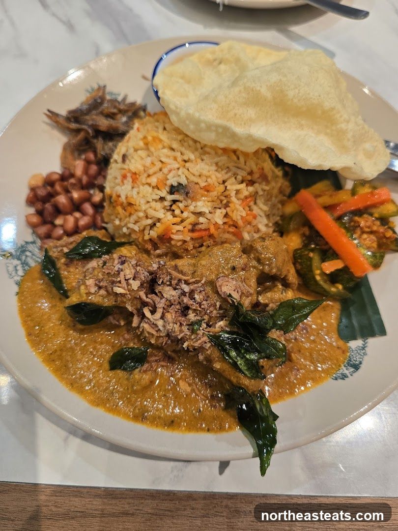 Nasi Lemak with Chicken Curry