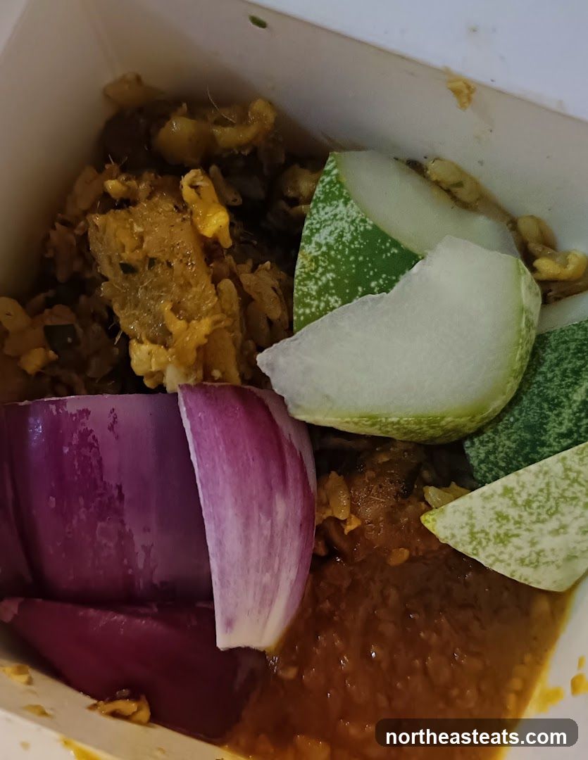 Spicy Rice Dish with Onion and Cucumber