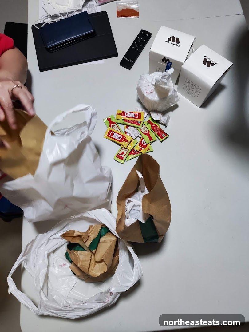 Takeout Food and Condiments