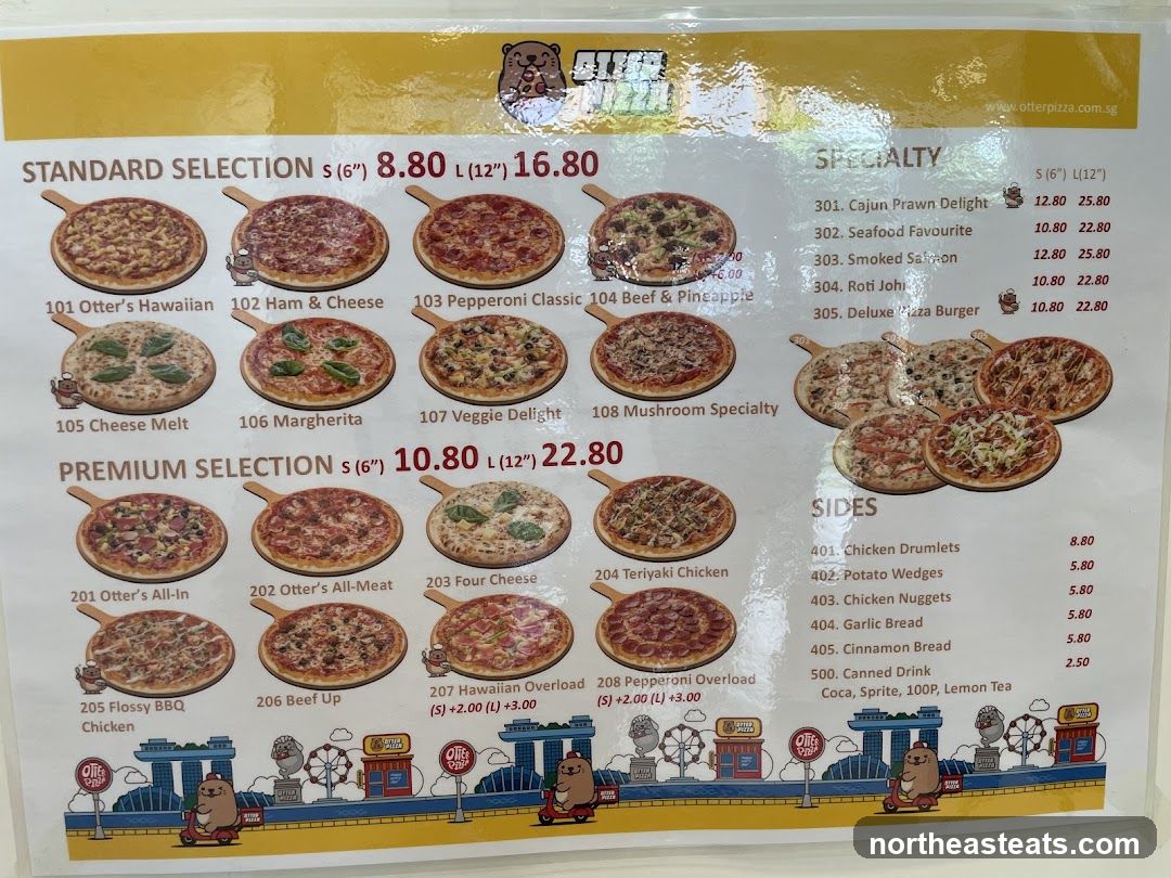 Otter Pizza Menu
