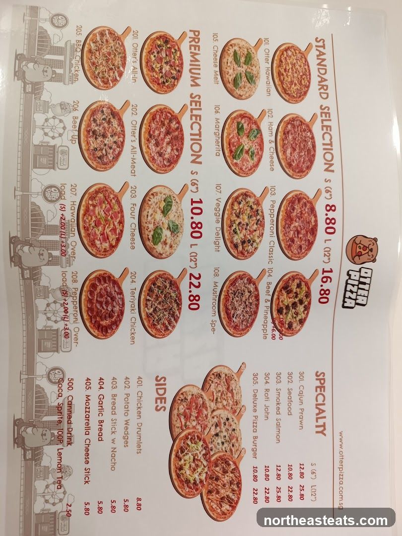 Otter Pizza Menu