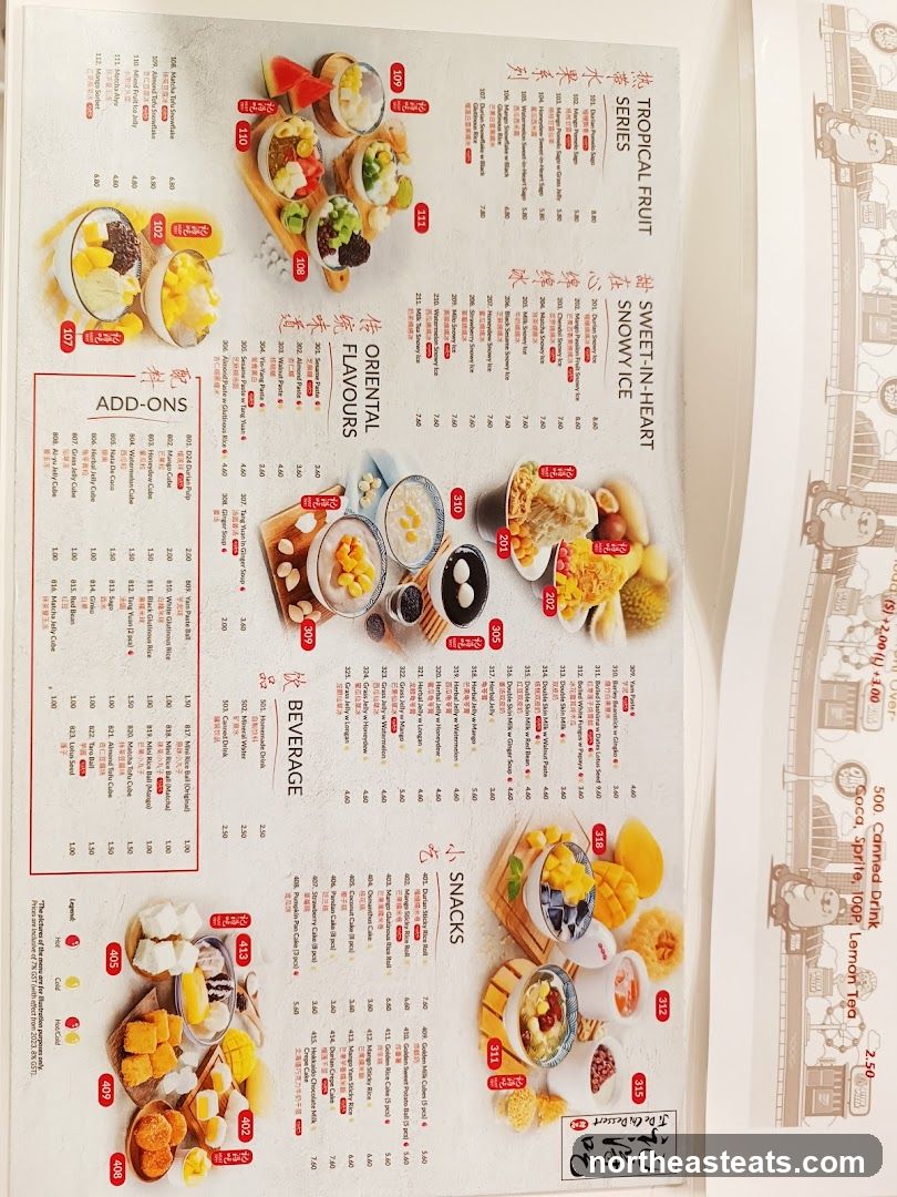 Ji De Chi Dessert Menu