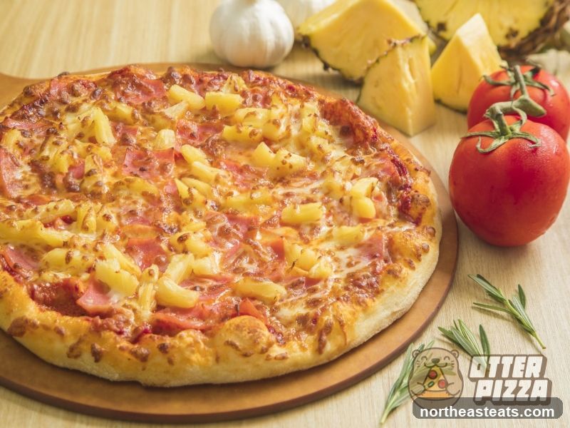 Hawaiian Pizza with Ingredients