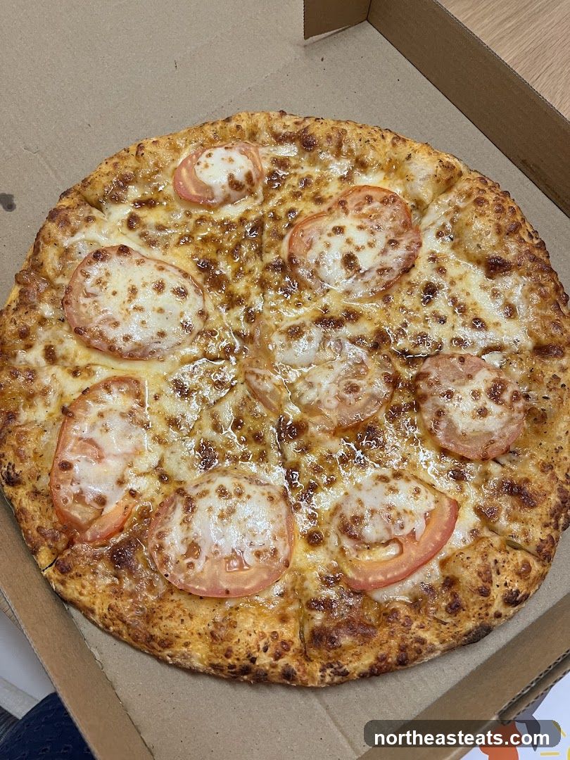 Pizza with Tomatoes and Cheese