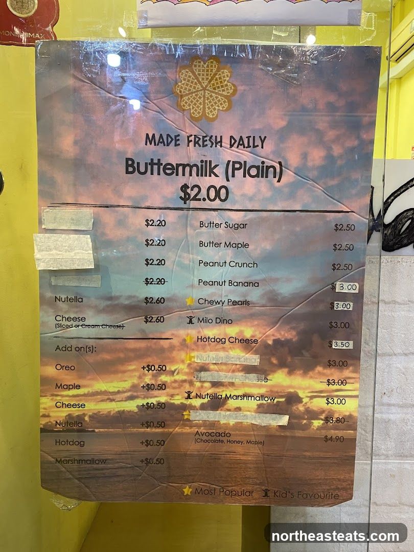 Buttermilk Waffle Menu
