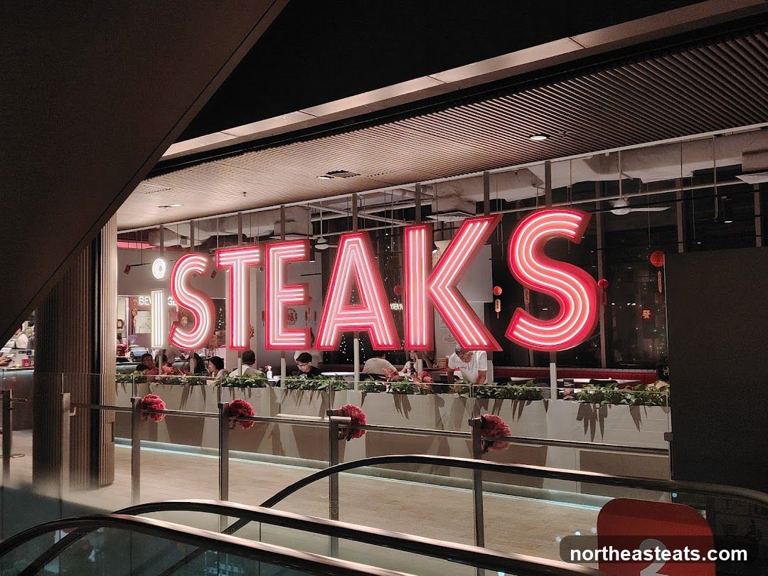 Steaks Restaurant Neon Sign