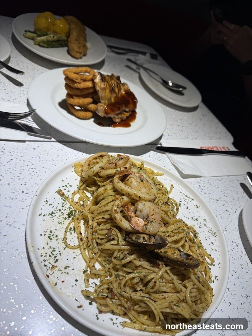 Seafood Pasta and Chicken Dish