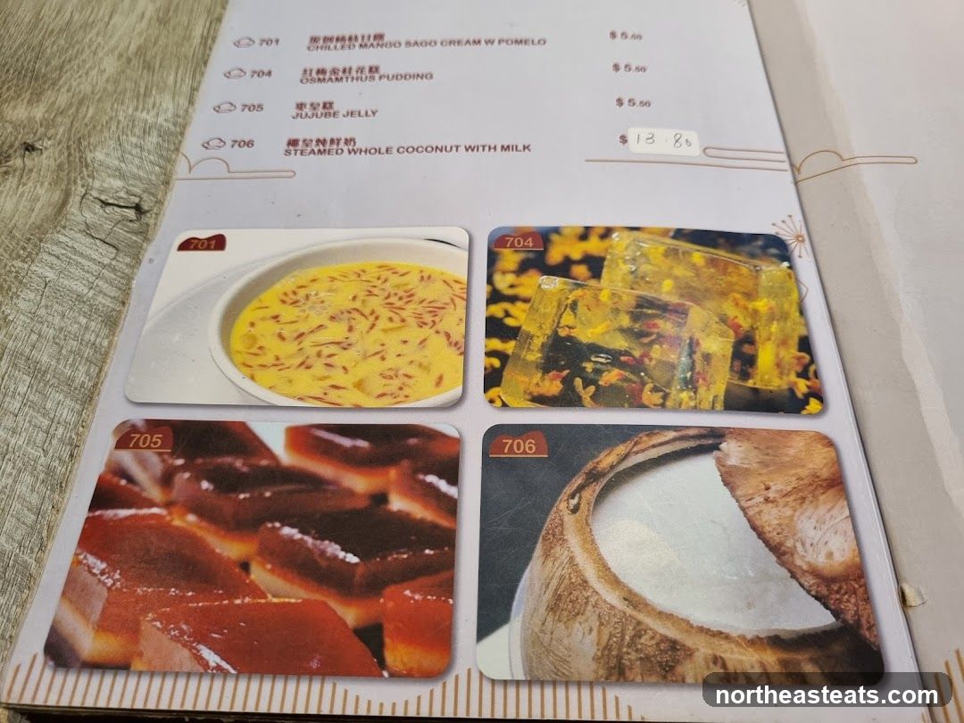 Desserts Menu