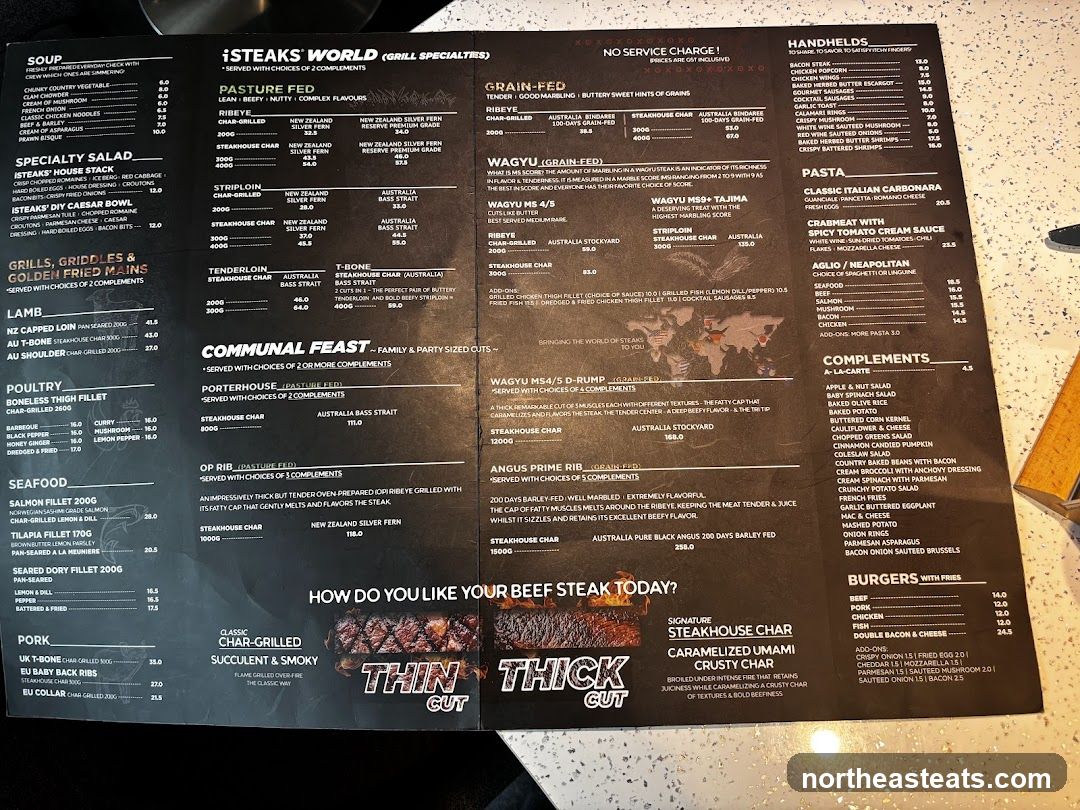 iSteaks World Menu