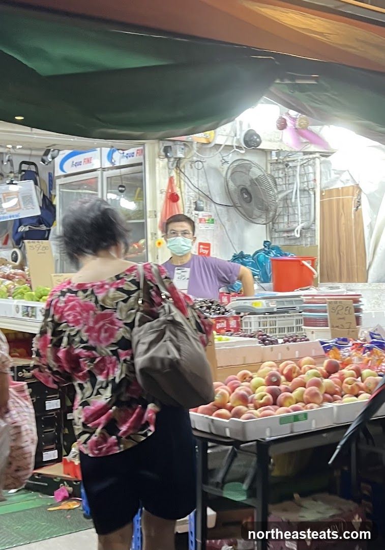 Fruit Stall with Customers