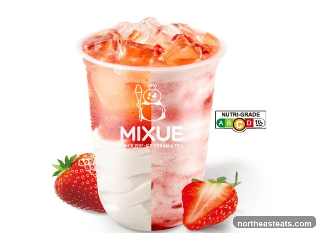 Strawberry Ice Cream and Tea Drink