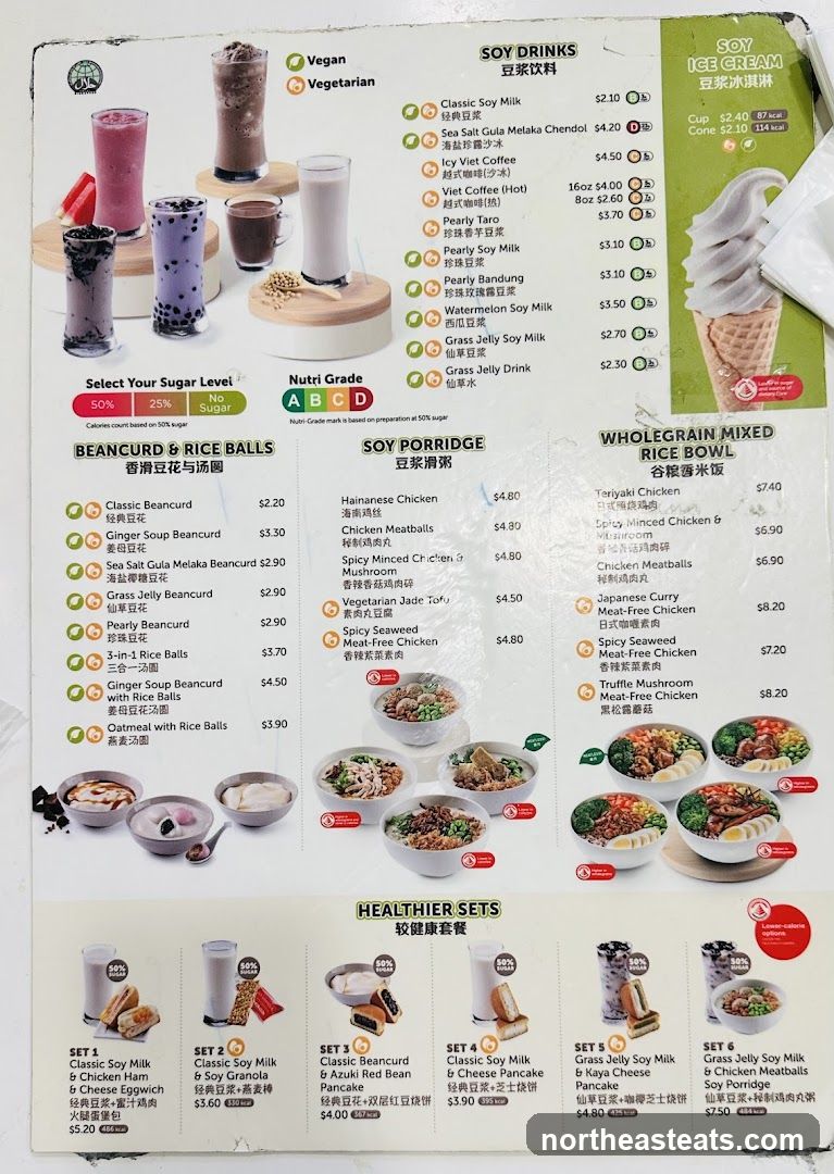 Soy Drinks, Soy Porridge, Wholegrain Mixed Rice Bowl, Healthier Sets, Soy Ice Cream