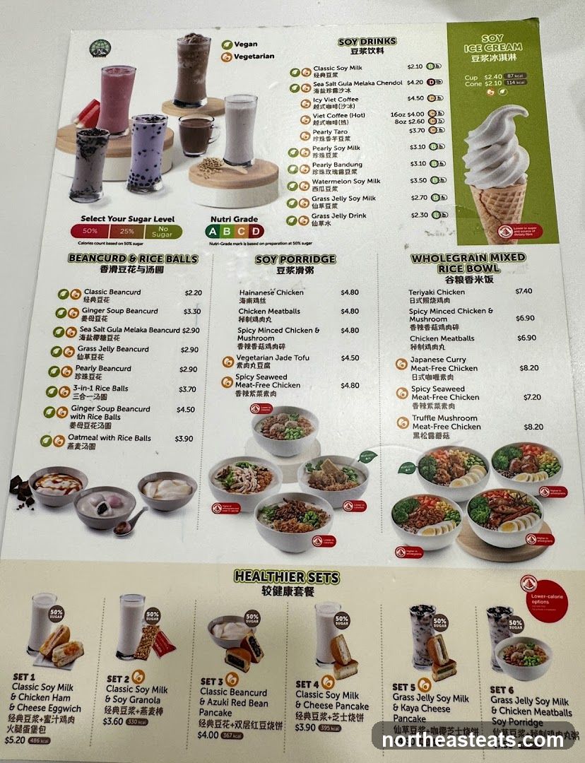 Soy Drinks, Soy Porridge, Wholegrain Mixed Rice Bowl, Healthier Sets