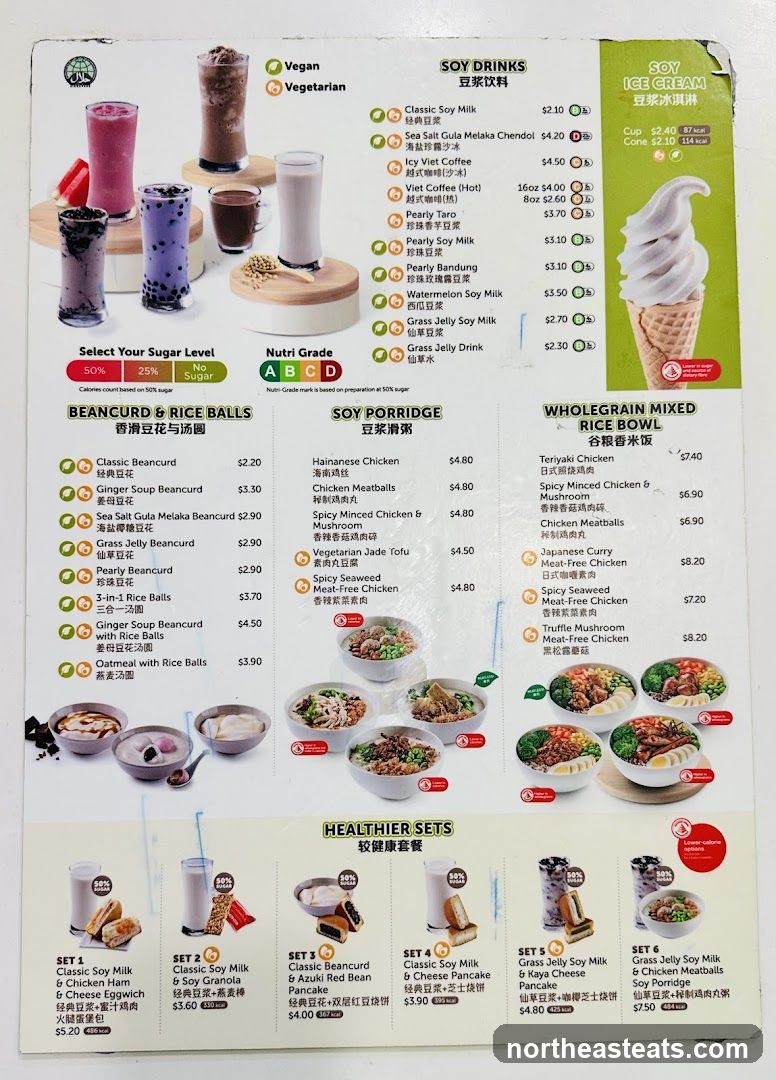 Soy Drinks, Soy Porridge, Wholegrain Mixed Rice Bowl, Healthier Sets