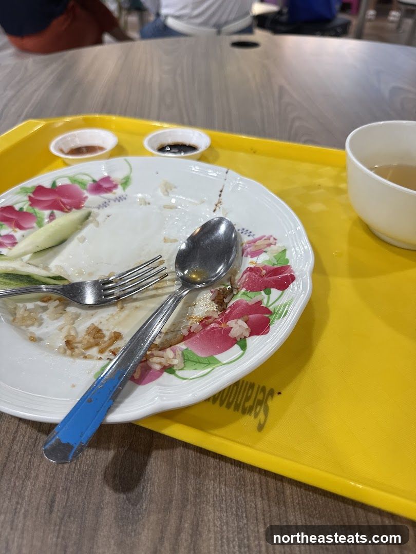 Partially Eaten Meal on Tray