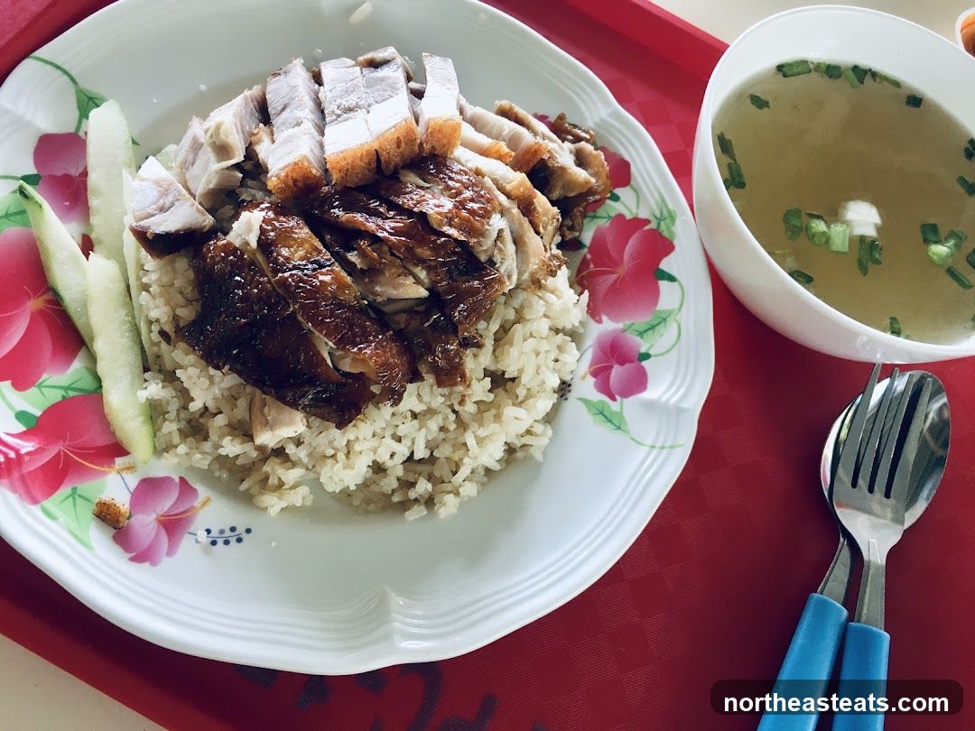 Roast Duck and Crispy Pork Rice