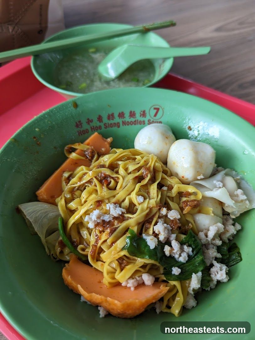 Noodles with Fish Balls and Minced Meat