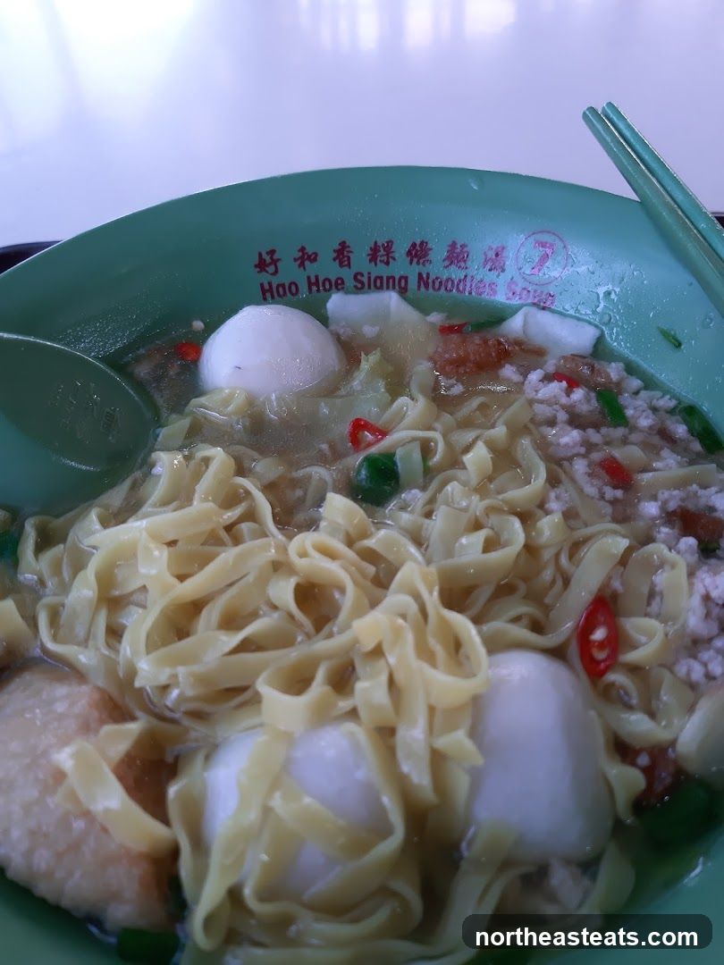 Noodles with Fish Balls and Minced Meat