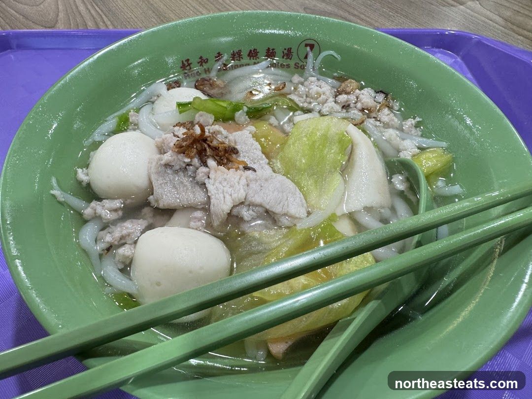 Noodle Soup with Pork and Fish Balls