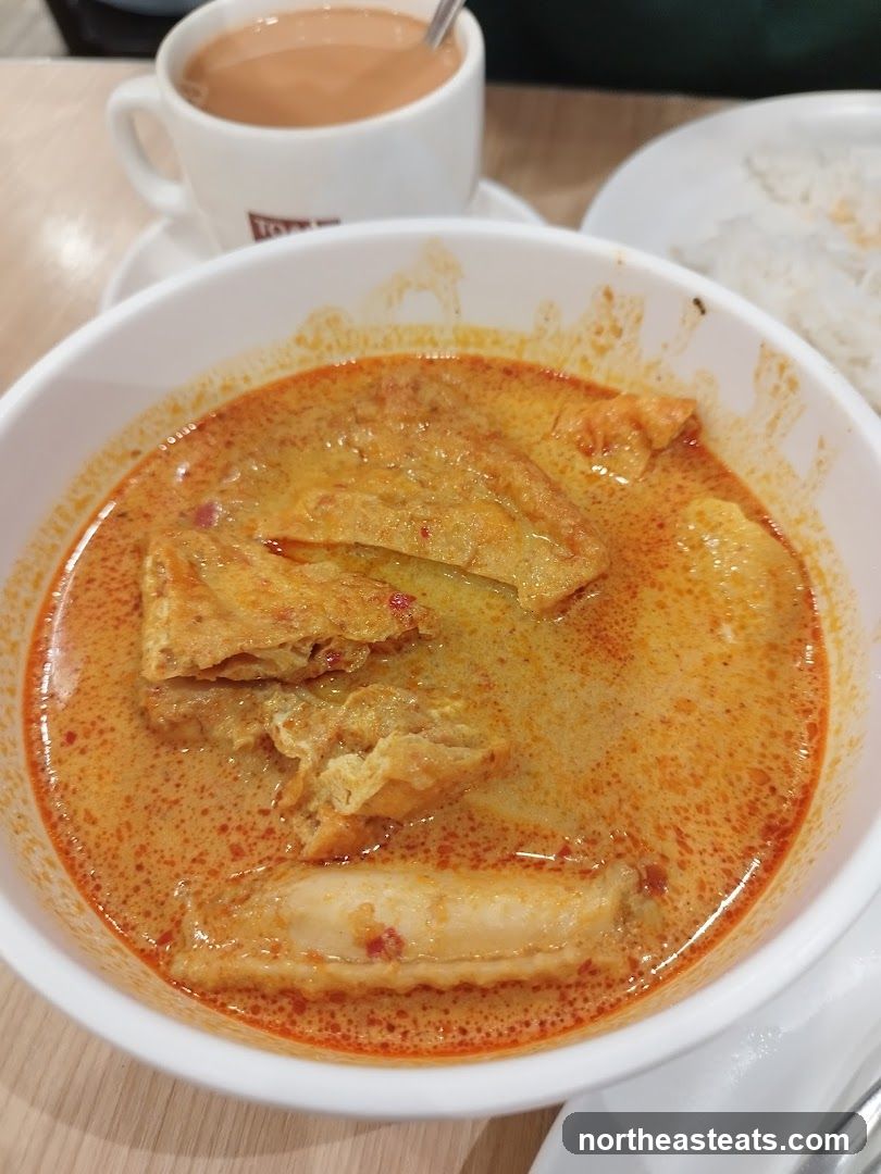 Curry Laksa with Tea and Rice