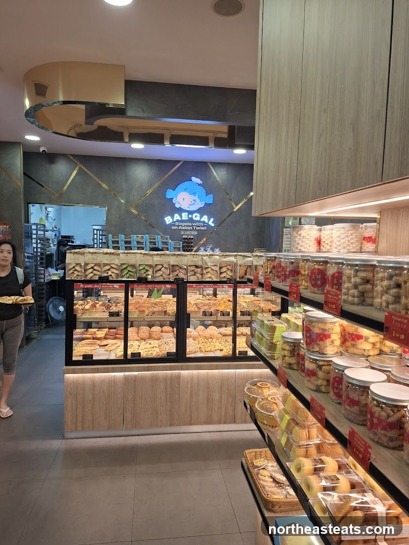Bakery Interior with Bagel Signage