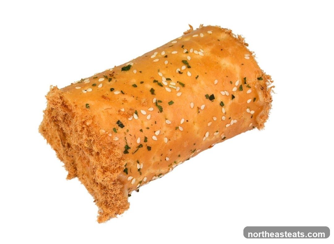 Savory Bread Roll with Shredded Meat and Sesame Seeds