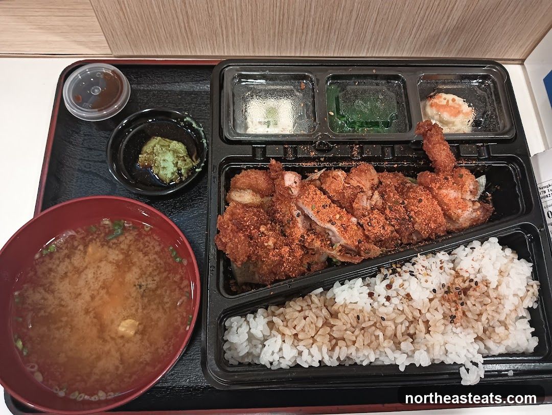 Bento Box with Fried Chicken and Rice