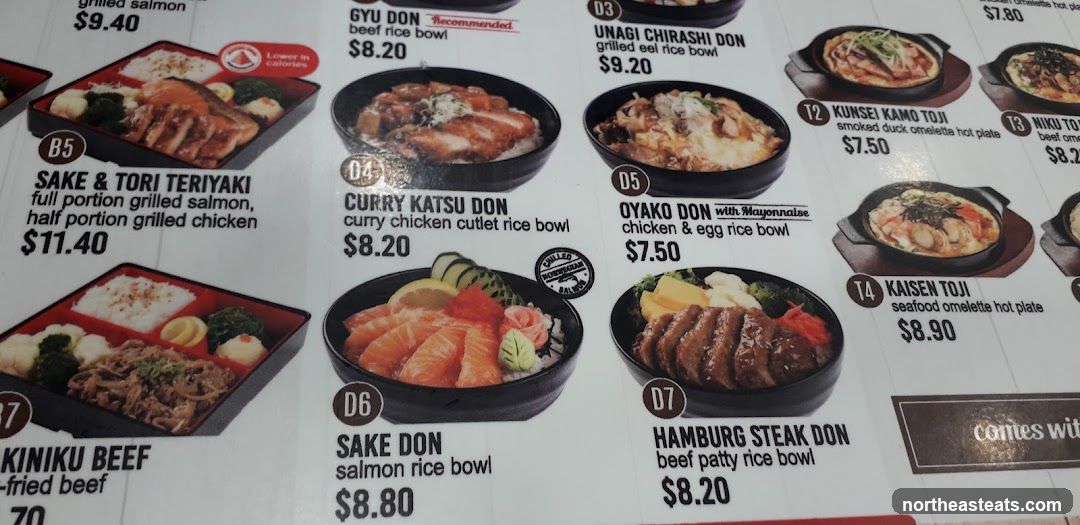 Menu items