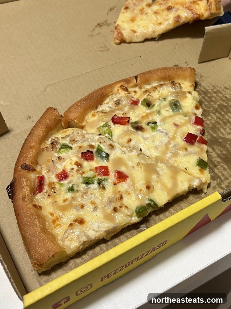 Pizza slices in a box