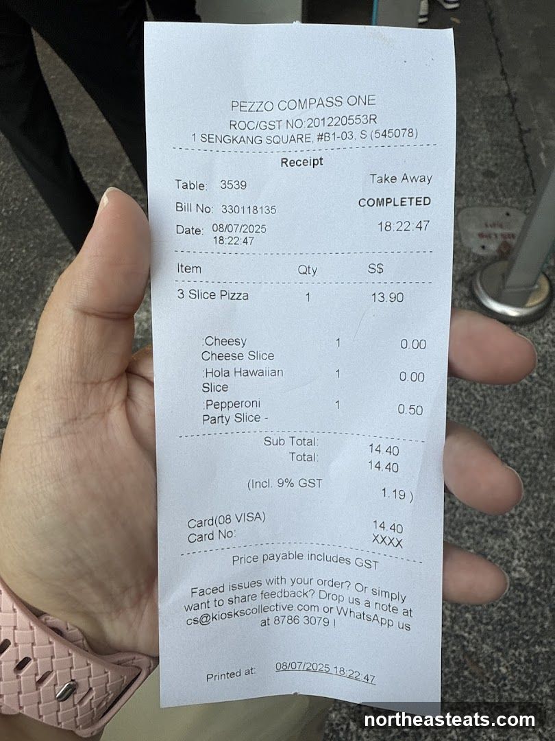 Pezzo Compass One Receipt