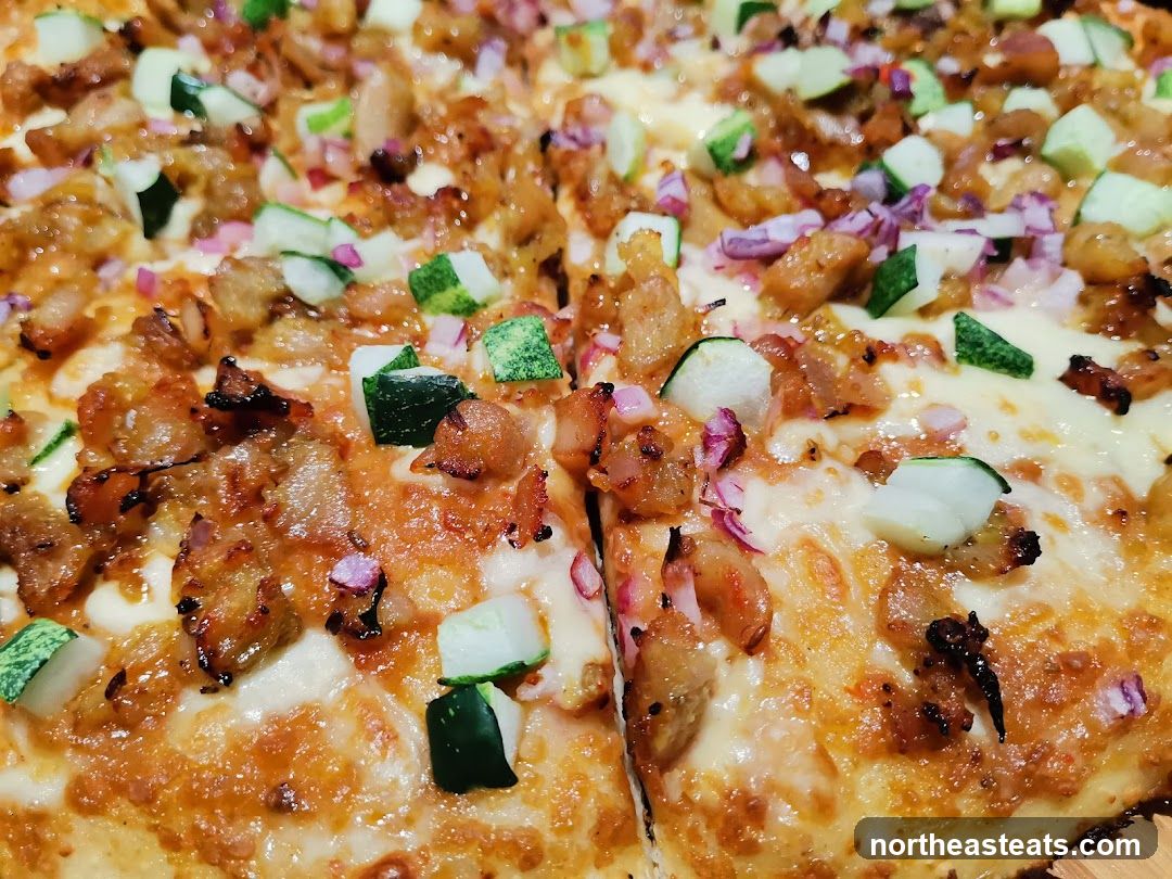 Close-up of a pizza