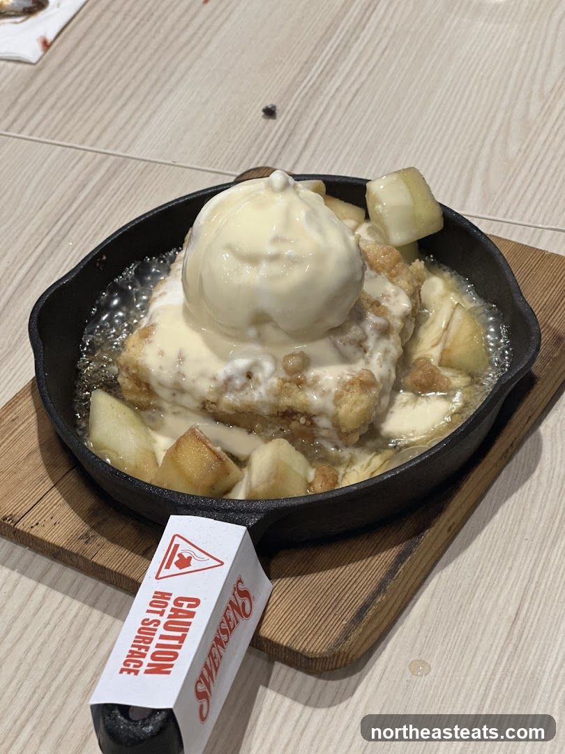 Apple Crumble with Ice Cream