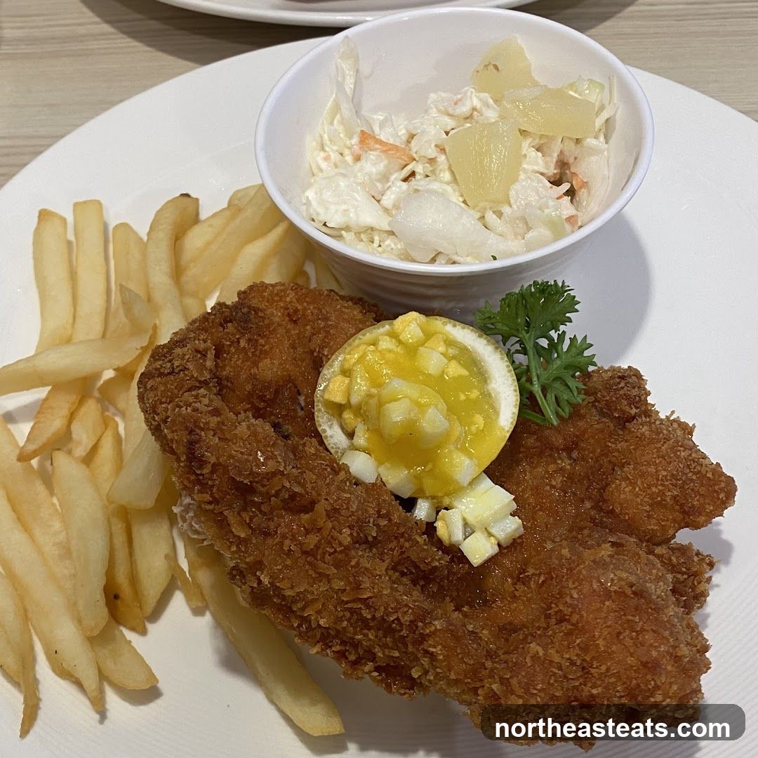 Fried Chicken with Fries and Coleslaw