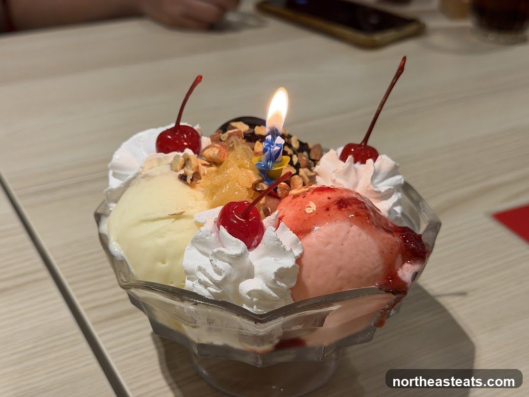 Ice Cream Sundae with Candle