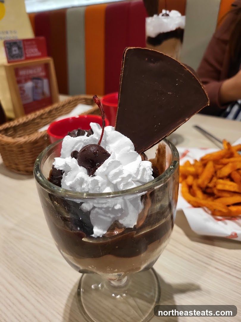 Dessert with Whipped Cream and Cherry