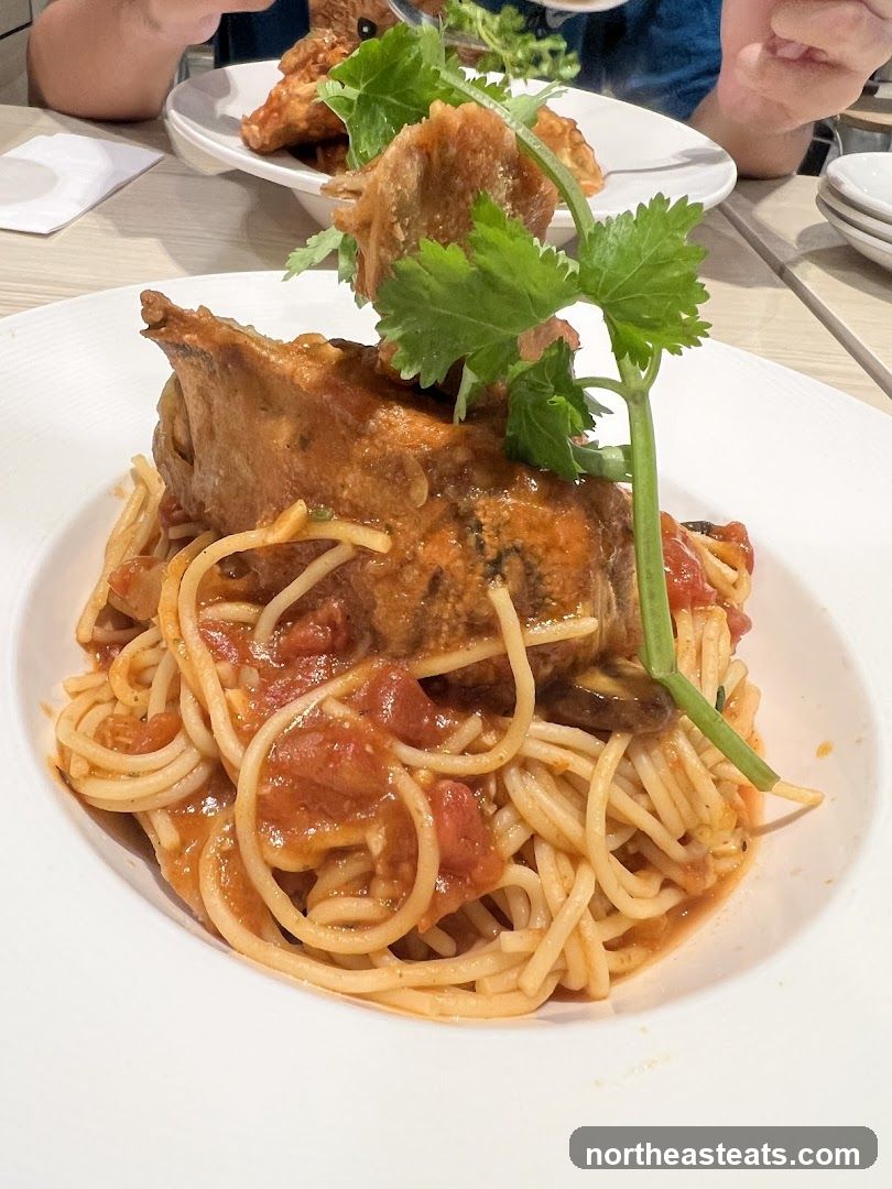Spaghetti with Meat Sauce and Garnish
