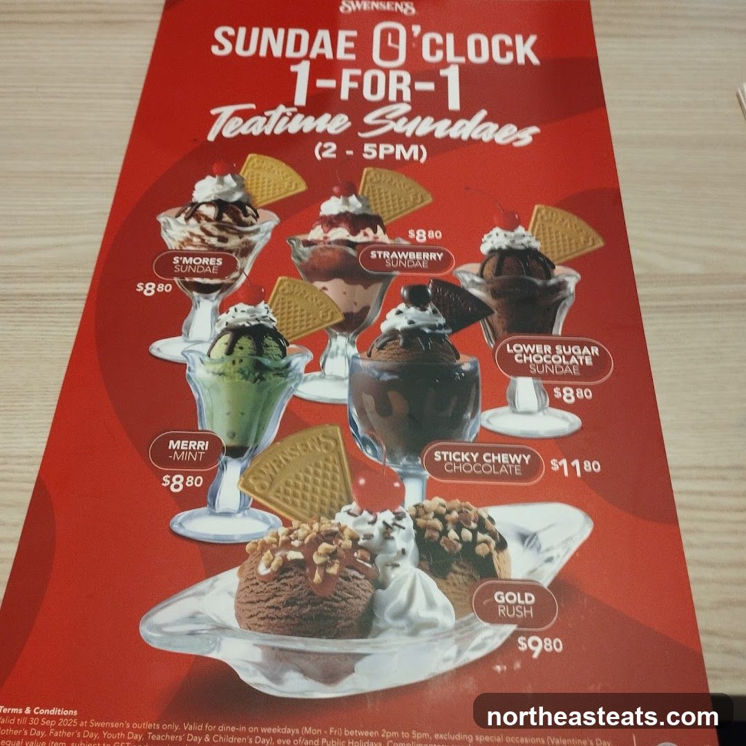 Swensen's Sundae O'Clock 1-for-1 Teatime Sundaes