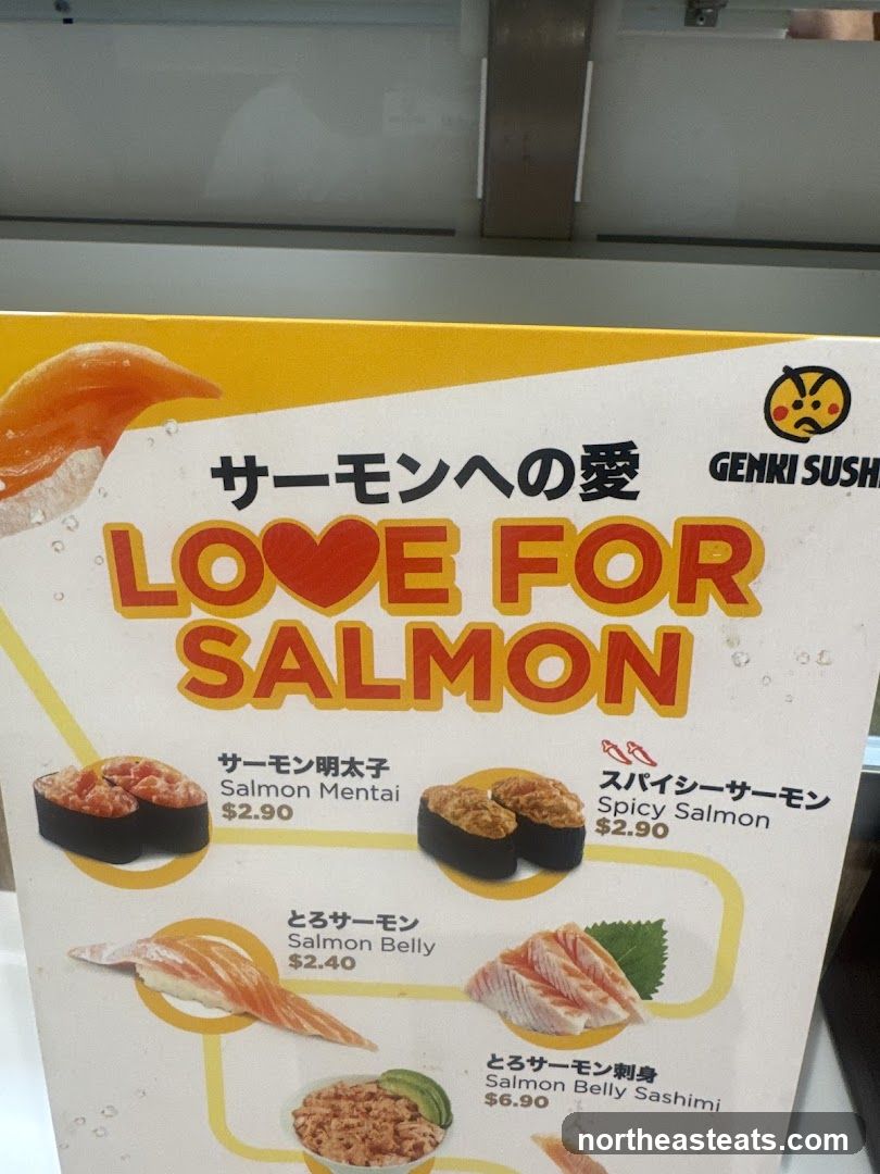 Genki Sushi Salmon Menu
