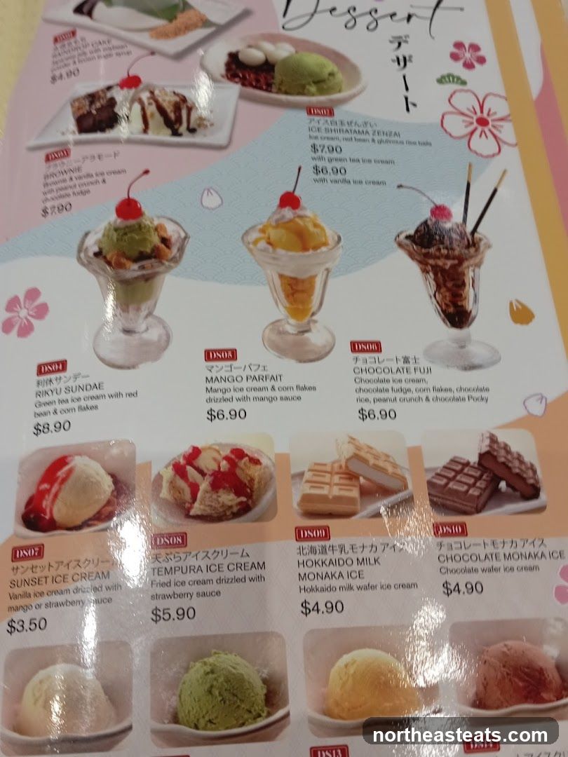 Dessert Menu