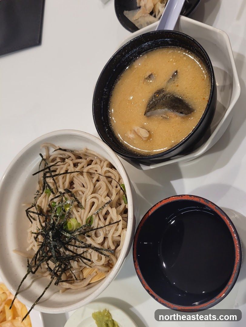 Soba Noodles and Miso Soup