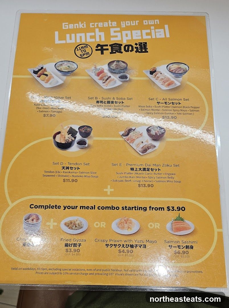 Genki create your own Lunch Special