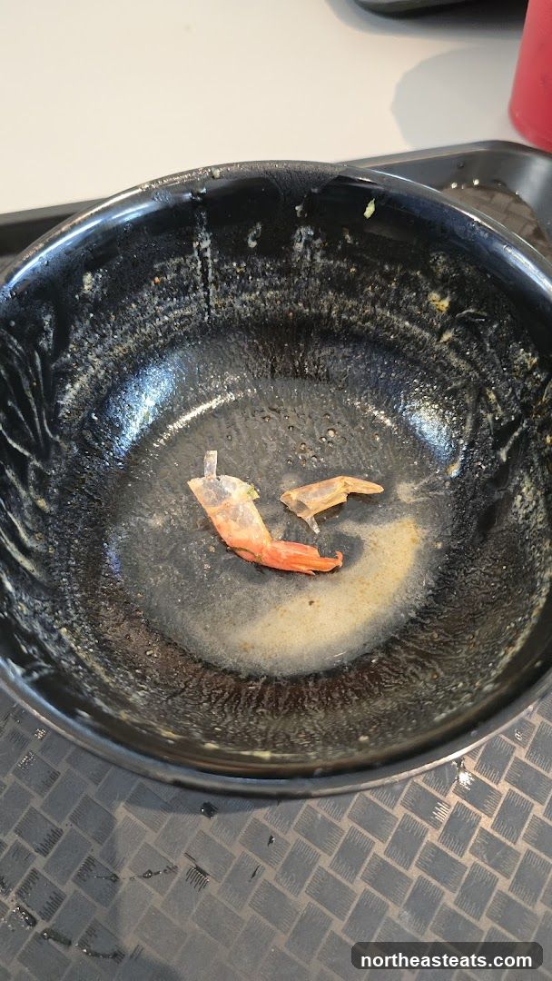 Empty Bowl with Shrimp Shells