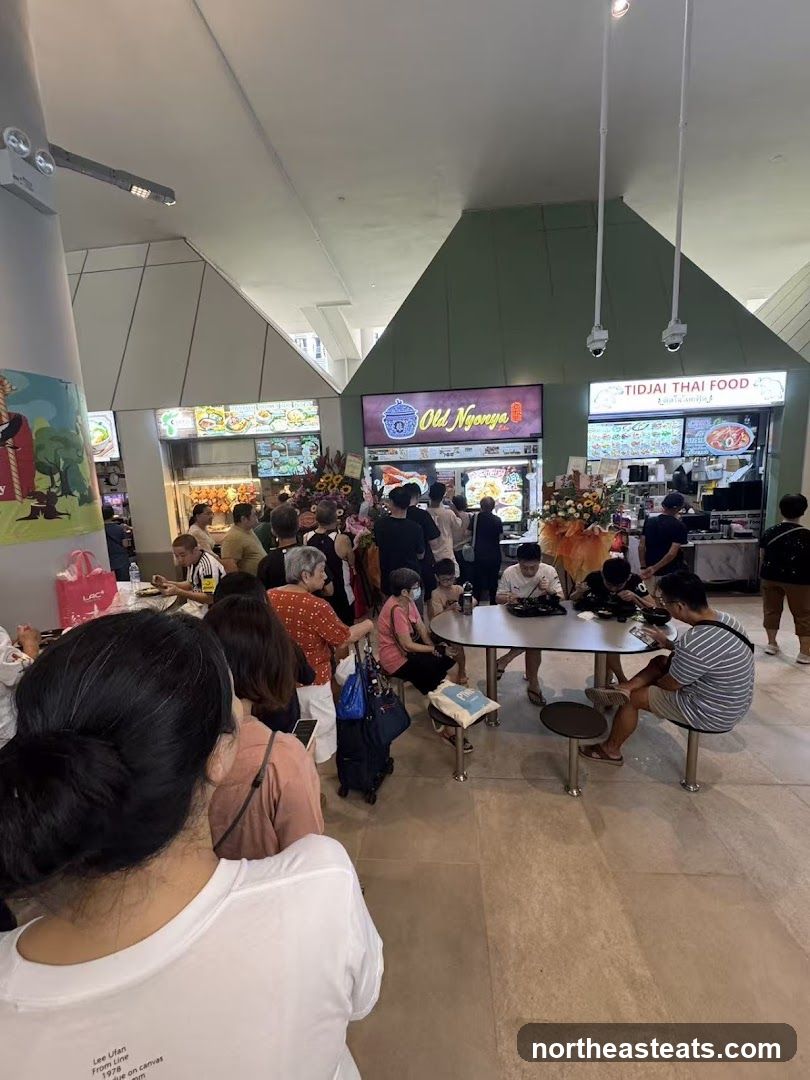 Food court with diners