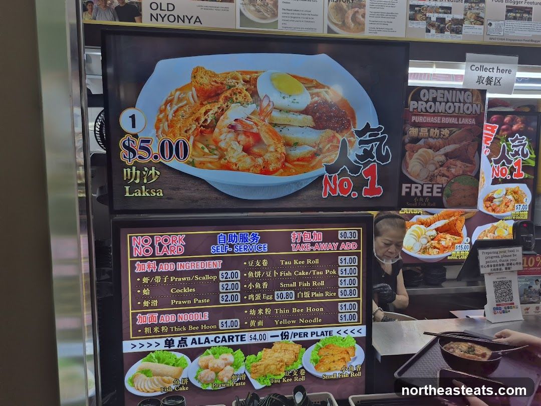 Old Nyonya Laksa Menu