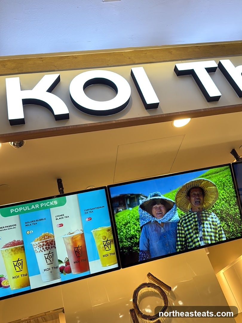 KOI Thé Menu and Signage