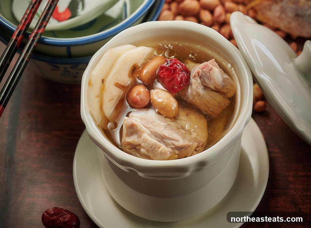 Chicken Soup with Peanuts and Lotus Root
