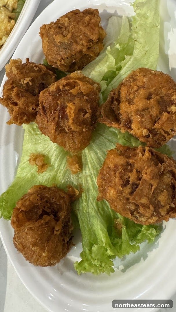 Fried Food on Lettuce