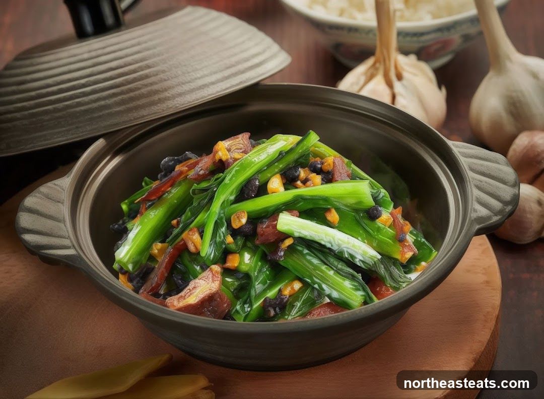 Stir-fried Greens with Black Beans
